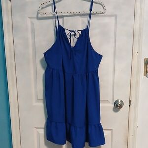 Royal Blue Bow Mini Dress
